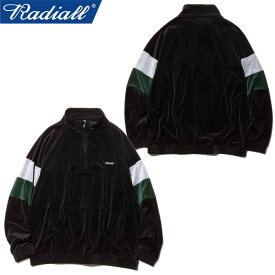 【SALE】RADIALL ラディアル RAD-22SS-CUT003 PUSH STAND COLLARED SWEAT SHIRT L/S プッシュ スタンド カラード スウェット シャツ ハーフジップ トップス ベロア アメカジ ストリート ローライダー メンズ レディース 2カラー 国内正規 20%OFF