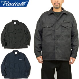 【SALE】RADIALL ラディアル RAD-23AW-SH004 FLAGS - C.P.O. SHIRT L/S フラッグス C.P.O シャツ ロングスリーブ 千鳥格子 総柄 長袖 ライトアウター ジャケット 日本製 ストリート ワーク スケート アメカジ ローライダー カジュアル メンズ 2カラー 国内正規 2023AW 10%OFF