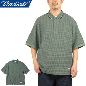 【SALE】RADIALL ラディアル RAD-23SS-CUT001 BIG WAFFLE POLO SWEAT SHIRT S/S ビッグ ワッフル ポロ スウェット シャツ ショートスリーブ サーマル 半袖 ポロシャツ 日本製 ストリート ワーク アメカジ スケート メンズ レディース 3カラー 国内正規 2023SS 10%OFF