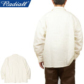 RADIALL ラディアル RAD-24SS-SH001 SANTA MADRE-OPEN COLLARED SHIRT L/S サンタマドレ オープンカラーシャツ ロングスリーブ トップス シャツ 長袖 開襟 日本製 ロゴ 刺繍 ストリート ワーク アメカジ ローライダー メンズ 2カラー 国内正規 2024SS