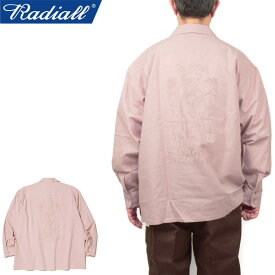 RADIALL ラディアル RAD-24SS-SH001 SANTA MADRE-OPEN COLLARED SHIRT L/S サンタマドレ オープンカラーシャツ ロングスリーブ トップス シャツ 長袖 開襟 日本製 ロゴ 刺繍 ストリート ワーク アメカジ ローライダー メンズ 2カラー 国内正規 2024SS