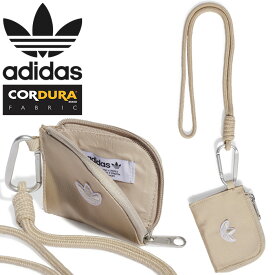 アディダス オリジナルス adidas Originals IS4601 KOQ18 プレミアム エッセンシャルズ ランヤード PREMIUM ESSENTIALS LANYARD 財布 小銭入れ ネックストラップ ウォレット パスケース ポーチ トレフォイル 三つ葉 メンズ レディース ワンダーベージュ 国内正規 2024SS