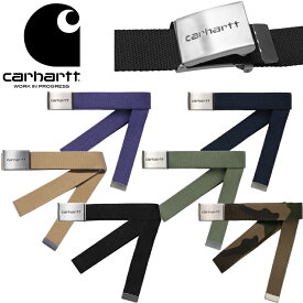 カーハートWIP Carhartt WIP I019176 クリップ ベルト クローム CLIP BELT CHROME フリーサイズ ガチャベル ワーク イン プログレス ストリート メンズ レディース カモ 迷彩 雑貨 6カラー 国内正規 2023SS