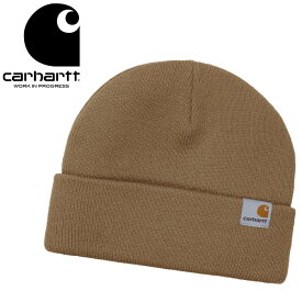 カーハートWIP Carhartt WIP I025741 ストラタス ハット ロー STRATUS HAT LOW ニット キャップ ショート ビーニー スクエアロゴ ストリート ワーク イン プログレス メンズ レディース ニット帽 防寒 保温 帽子 5カラー 国内正規 2023AW