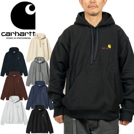 カーハートWIP Carhartt WIP I028279-21F-22F フーデッド アメリカン スクリプト スウェットパーカー シャツ HOODED AMERICAN SCRIPT SWEAT SHIRT プルオーバー トップス ストリート ワーク イン プログレス メンズ レディース 保温 厚手 裏起毛 7カラー 国内正規