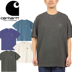 カーハートWIP Carhartt WIP I029949 ショートスリーブ ネルソン Tシャツ S/S NELSON T-SHIRT ピグメントダイ ガーメントダイ ルーズフィット トップス ストリート ワーク イン プログレス メンズ レディース 後染め 半袖 4カラー 国内正規 2022SS