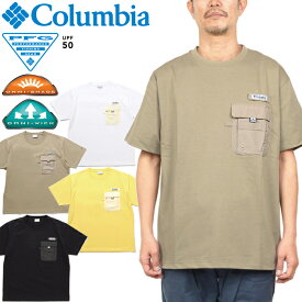 コロンビア Columbia PM0987 ディスペアー ベイ ショートスリーブ クルー Tシャツ DESPAIR BAY SHORT SLLEEVE CREW PFG ポケット付き ポケT メンズ レディース ブラックバス ルアー フィッシング 釣り UVカット 速乾 厚手 半袖 4カラー 国内正規 40%OFF セール