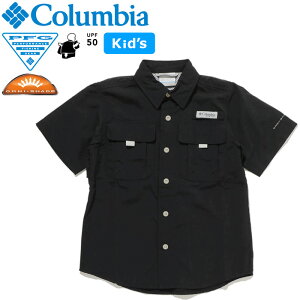 �R�����r�A Columbia XB7031 �o�n�} �V���[�g�X���[�u �V���c BAHAMA SHORT SLEEVE SHIRT(�L�b�Y) PFG �I���j�V�F�C�h �A�E�g�h�A �L�����v �W���j�A �j�̎q ���̎q �q���� UV�J�b�g ���� �ʋC ���� 110�`155cm