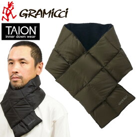 グラミチ×タイオン GRAMICCI×TAION G3FA-105-TG ダウンスカーフ DOWN SCARF コラボ マフラー アメカジ アウトドア タウンユース ビジネス フォーマル メンズ レディース ユニセックス 通勤 撥水 保温 防寒 3カラー 国内正規 2023AW 10%OFF セール