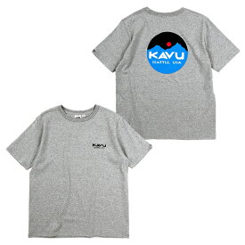 カブー KAVU 19821829 マウンテン ロゴ Tシャツ MOUNTAIN LOGO TEE USAコットン オーバーサイズ カットソー トップス アウトドア メンズ レディース 半袖 3カラー 国内正規 2023SS