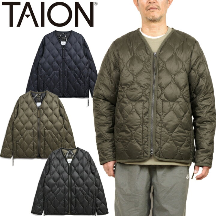楽天市場】タイオン TAION-101ALSZML-1 ミリタリー VネックWジップ 