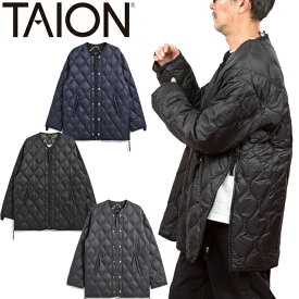 タイオン TAION-M65LSZBML-1 ミリタリー M65 ライナーWジップ ダウンジャケット ソフトシェル MILITARY M65 LINER W-ZIP DOWN JACKET 800FP インナー ダウンコート タウンユース メンズ レディース ユニセックス 軍物 体温 撥水 保温 防寒 3カラー 国内正規 2025AW