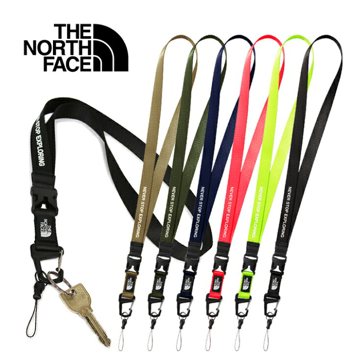 ザ・ノース・フェイス THE NORTH FACE NN32120 TNF ランヤード TNF LANYARD ネック ストラップ スマホ カラビナ  キーホルダー アウトドア キャンプ マリンスポーツ メンズ レディース 鍵 海 川 登山 取外し可能 雑貨 6カラー 国内正規 LOWBROW 
