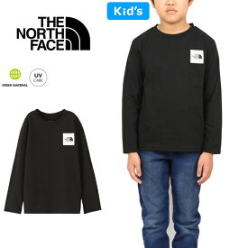 ザ・ノース・フェイス THE NORTH FACE NTJ32357 ロングスリーブ スモール スクエアロゴ ティー キッズ Tシャツ L/S SMALL SQUARE LOGO TEE ロンT アウトドア ジュニア 男の子 女の子 子供服 UVカット 速乾 長袖 100～150cm 5カラー 国内正規 2024SS