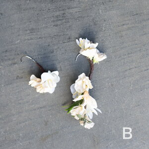 アーティフィシャルフラワーイヤーフック <Natural>-B 造花 アーティフィシャルフラワー アクセサリー ウェディング 前撮り 成人式 発表会 プレゼント ギフト