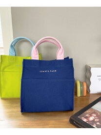 【SALE／20%OFF】スクエアBASICTOTE LOWRYS FARM ローリーズファーム バッグ トートバッグ ブルー ホワイト グリーン ブラック グレー ピンク【RBA_E】[Rakuten Fashion]