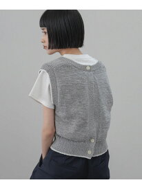 ハイショクバックボタンベスト LOWRYS FARM ローリーズファーム トップス ニット ブラック グレー ホワイト レッド【送料無料】[Rakuten Fashion]