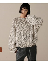 【SALE／10%OFF】スラブニットプルオーバーLS LOWRYS FARM ローリーズファーム トップス ニット グレー ホワイト ブラック【RBA_E】【送料無料】[Rakuten Fashion]