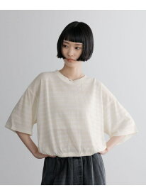 【SALE／30%OFF】シアーボーダープルオーバーSS LOWRYS FARM ローリーズファーム トップス カットソー・Tシャツ ブラック ホワイト ブラウン【RBA_E】[Rakuten Fashion]