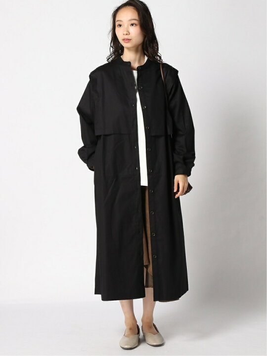 楽天市場 Sale 15 Off スタンドワンピースコート Lowrys Farm ローリーズファーム ワンピース ワンピースその他 ブラック ベージュ パープル Rba E 送料無料 Rakuten Fashion Lowrys Farm ローリーズファーム