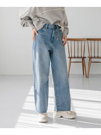 【SALE／50%OFF】ワイドストレートデニムパンツ LOWRYS FARM ローリーズファーム パンツ ジーンズ・デニムパンツ ブルー グレー【RBA_E】【送料無料】[Rakuten Fashion]