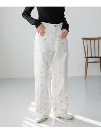 【SALE／50%OFF】ハナガラワイドストレートパンツ LOWRYS FARM ローリーズファーム パンツ ジーンズ・デニムパンツ【RBA_E】【送料無料】[Rakuten Fashion]