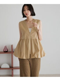 【SALE／50%OFF】バルンZIPベスト LOWRYS FARM ローリーズファーム トップス ベスト・ジレ ブラウン ブラック【RBA_E】[Rakuten Fashion]