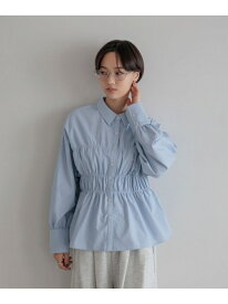 ストライプシャーリングシャツ LOWRYS FARM ローリーズファーム トップス シャツ・ブラウス ピンク ブルー ベージュ グリーン【送料無料】[Rakuten Fashion]