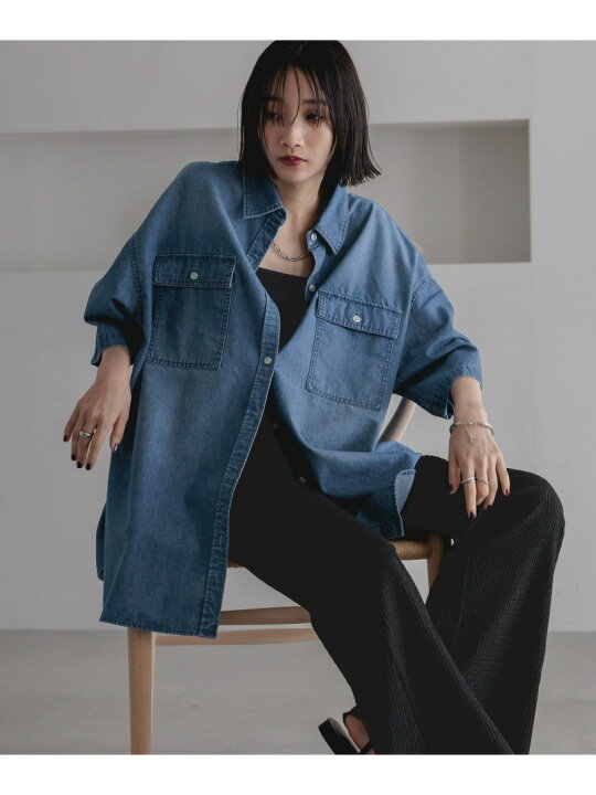 楽天市場】【SALE／30%OFF】デニムBIGシャツSS LOWRYS FARM ローリーズ 
