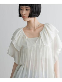 ヨウシュウフリルチュニックブラウスSS LOWRYS FARM ローリーズファーム ワンピース・ドレス チュニック ホワイト ブラック【送料無料】[Rakuten Fashion]