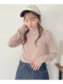 【SALE／50%OFF】ボーダーテレコタートルLS LOWRYS FARM ローリーズファーム トップス カットソー・Tシャツ ホワイト ブラック ベージュ ブラウン グリーン【RBA_E】[Rakuten Fashion]