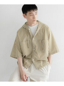 【SALE／55%OFF】【LFM(U)】ストライプフーディショートシャツSS LOWRYS FARM ローリーズファーム トップス シャツ・ブラウス ブルー ベージュ【RBA_E】[Rakuten Fashion]