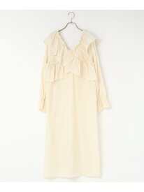 【SALE／50%OFF】2WAYフリルギャザーワンピース LOWRYS FARM ローリーズファーム ワンピース・ドレス ワンピース ブルー ホワイト ブラック【RBA_E】【送料無料】[Rakuten Fashion]