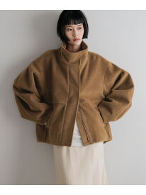 【SALE／20%OFF】ウーリーテックスタンドブルゾン LOWRYS FARM ローリーズファーム ジャケット・アウター ブルゾン・ジャンパー ベージュ ブラック ブラウン ホワイト グレー【RBA_E】【先行予約】*【送料無料】[Rakuten Fashion]