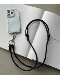 【サイズ調節可能】コードモバイルストラップ Me% ローリーズファーム スマホグッズ・オーディオ機器 その他のスマホグッズ・オーディオ機器 ホワイト シルバー ブラック[Rakuten Fashion]