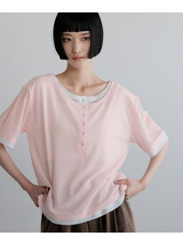 【SALE／50%OFF】レイヤードヘンリーSS LOWRYS FARM ローリーズファーム トップス カットソー・Tシャツ ホワイト ブラック【RBA_E】[Rakuten Fashion]