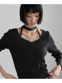 【SALE／40%OFF】ギャザースパンコールニット LOWRYS FARM ローリーズファーム トップス ニット ブルー ブラック オレンジ ホワイト【RBA_E】[Rakuten Fashion]