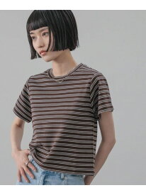 フライスチビTEE LOWRYS FARM ローリーズファーム トップス カットソー・Tシャツ ブラック ホワイト グレー ブラウン[Rakuten Fashion]