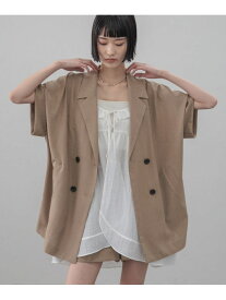 【SALE／20%OFF】バスケットダブルジャケット LOWRYS FARM ローリーズファーム ジャケット・アウター テーラードジャケット・ブレザー ブラウン グレー ホワイト ベージュ ネイビー【RBA_E】【送料無料】[Rakuten Fashion]