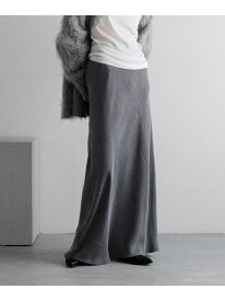 フィブリルサテンスカート LOWRYS FARM ローリーズファーム スカート ロング・マキシスカート グレー ホワイト ブラウン【送料無料】[Rakuten Fashion]