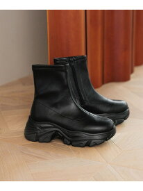 ストレッチスニーカーブーツ LOWRYS FARM ローリーズファーム シューズ・靴 ブーツ ホワイト ブラック ブラウン【先行予約】*【送料無料】[Rakuten Fashion]