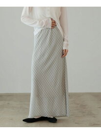 【SALE／50%OFF】シアーチェックフレアスカート LOWRYS FARM ローリーズファーム スカート ロング・マキシスカート グリーン ブルー グレー【RBA_E】[Rakuten Fashion]