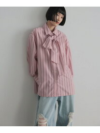 アソートビックボウタイシャツ LOWRYS FARM ローリーズファーム トップス シャツ・ブラウス ブラウン ワインレッド ブルー ピンク【送料無料】[Rakuten Fashion]
