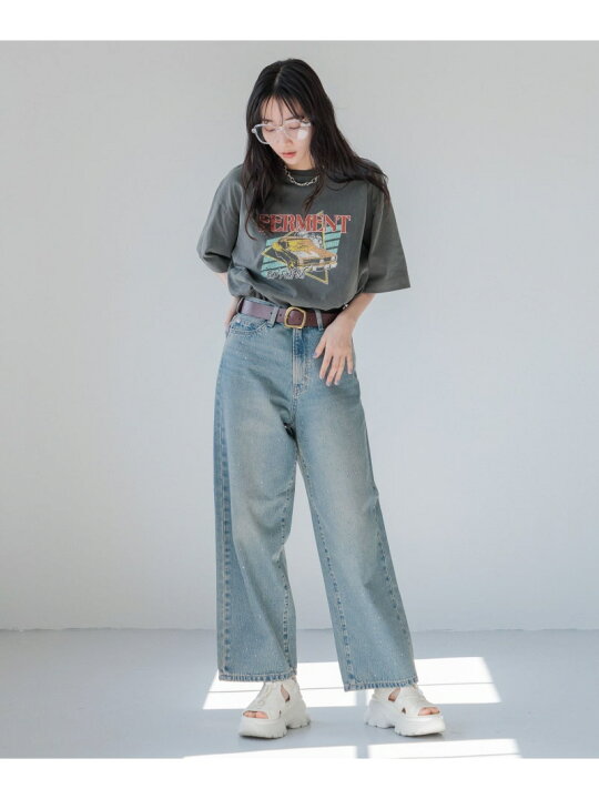 楽天市場】ビジューデニムパンツ LOWRYS FARM ローリーズファーム 