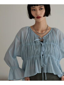 【SALE／40%OFF】ヨウリュウシャーリングショート6S LOWRYS FARM ローリーズファーム トップス シャツ・ブラウス ブラウン グレー ブルー ホワイト オレンジ【RBA_E】[Rakuten Fashion]