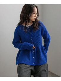 ペプラムニットカーディガンLS LOWRYS FARM ローリーズファーム トップス ニット ブルー ブラック ベージュ グレー【先行予約】*【送料無料】[Rakuten Fashion]