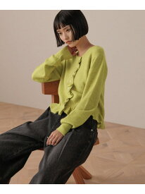 チビフリルカーディガンロングスリーブ LOWRYS FARM ローリーズファーム トップス ニット グレー ブラウン ブルー イエロー ホワイト【先行予約】*【送料無料】[Rakuten Fashion]