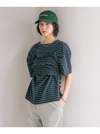 フリルビスチェセットTEE LOWRYS FARM ローリーズファーム トップス カットソー・Tシャツ ネイビー ホワイト ブラウン【送料無料】[Rakuten Fashion]