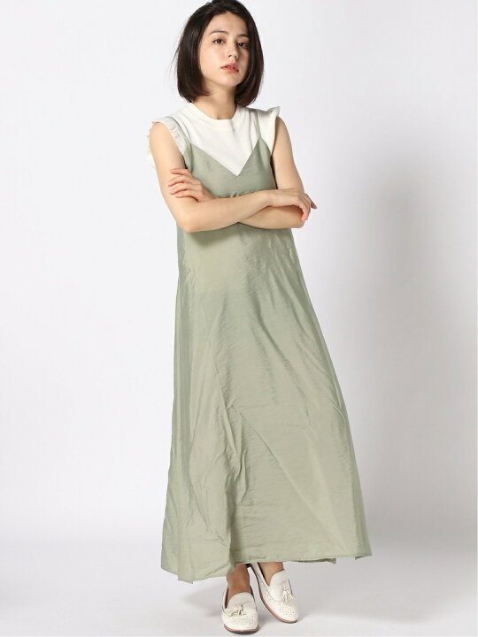 楽天市場 サテンライクキャミワンピ Lowrys Farm ローリーズファーム ワンピース キャミワンピース カーキ ホワイト パープル ブラウン ブラック グレー 送料無料 Rakuten Fashion Lowrys Farm ローリーズファーム