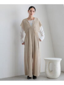 【SALE／20%OFF】シャーリングベロアサロペ LOWRYS FARM ローリーズファーム ワンピース・ドレス ワンピース グレー ブラウン ホワイト【RBA_E】【送料無料】[Rakuten Fashion]